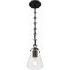 Voss 1 Light 5.75 inch Matte Black Mini Pendant Ceiling Light