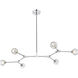 Zayne 6 Light 49 inch Chrome Pendant Ceiling Light