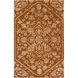Kinnara 90 X 60 inch Burnt Orange, Beige Rug