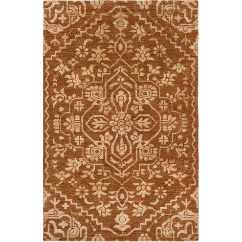 Kinnara 90 X 60 inch Burnt Orange, Beige Rug