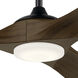 Mylo 52 inch Satin Black with Aged Walnut Blades Ceiling Fan