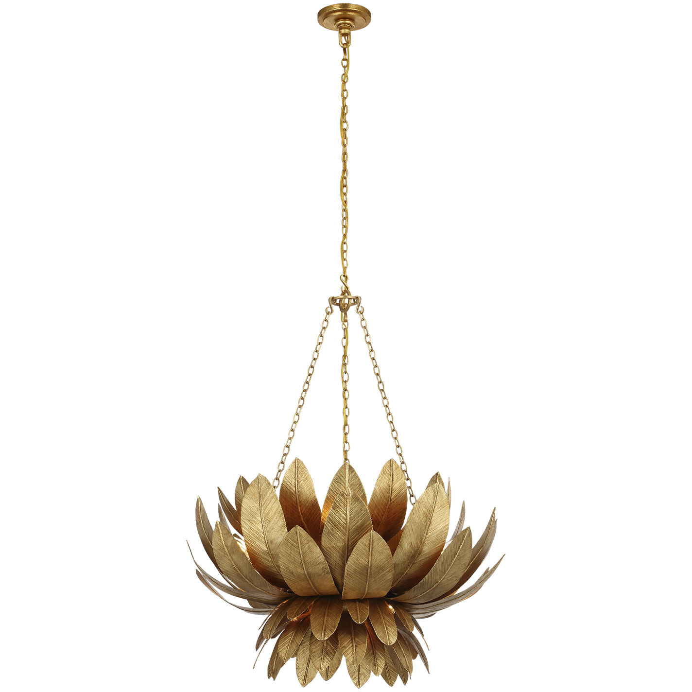Marie Flanigan Sinclair LED 26 inch French Gild Sculpted Chandelier Ceiling Light