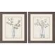 Florals Collection Rustic Wood Grain Framed Art