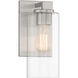 Acacia 1 Light 5 inch Brushed Nickel Bath Light Wall Light