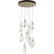 Luma 9 Light 20.5 inch Modern Brass Pendant Ceiling Light, Large