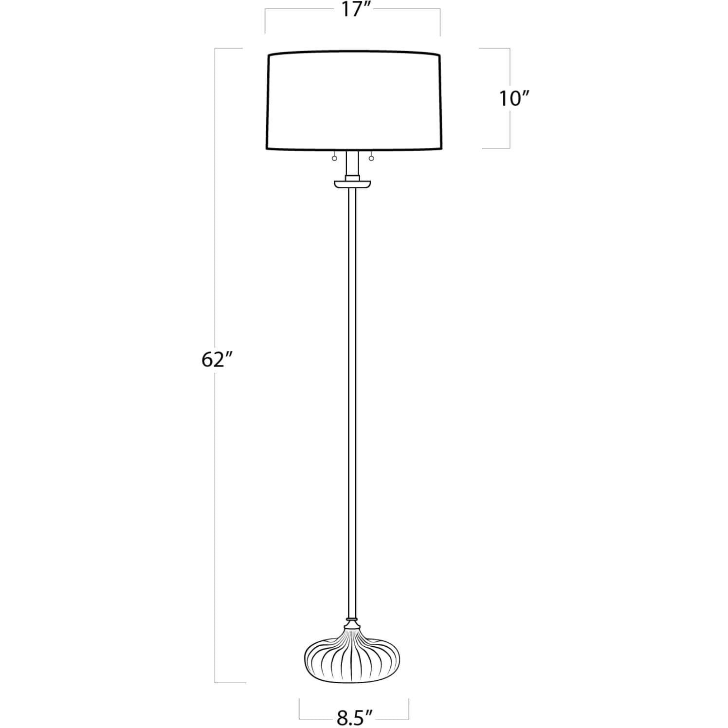 Clove Stem 62 inch 60.00 watt Antique Gold Leaf Floor Lamp Portable Light