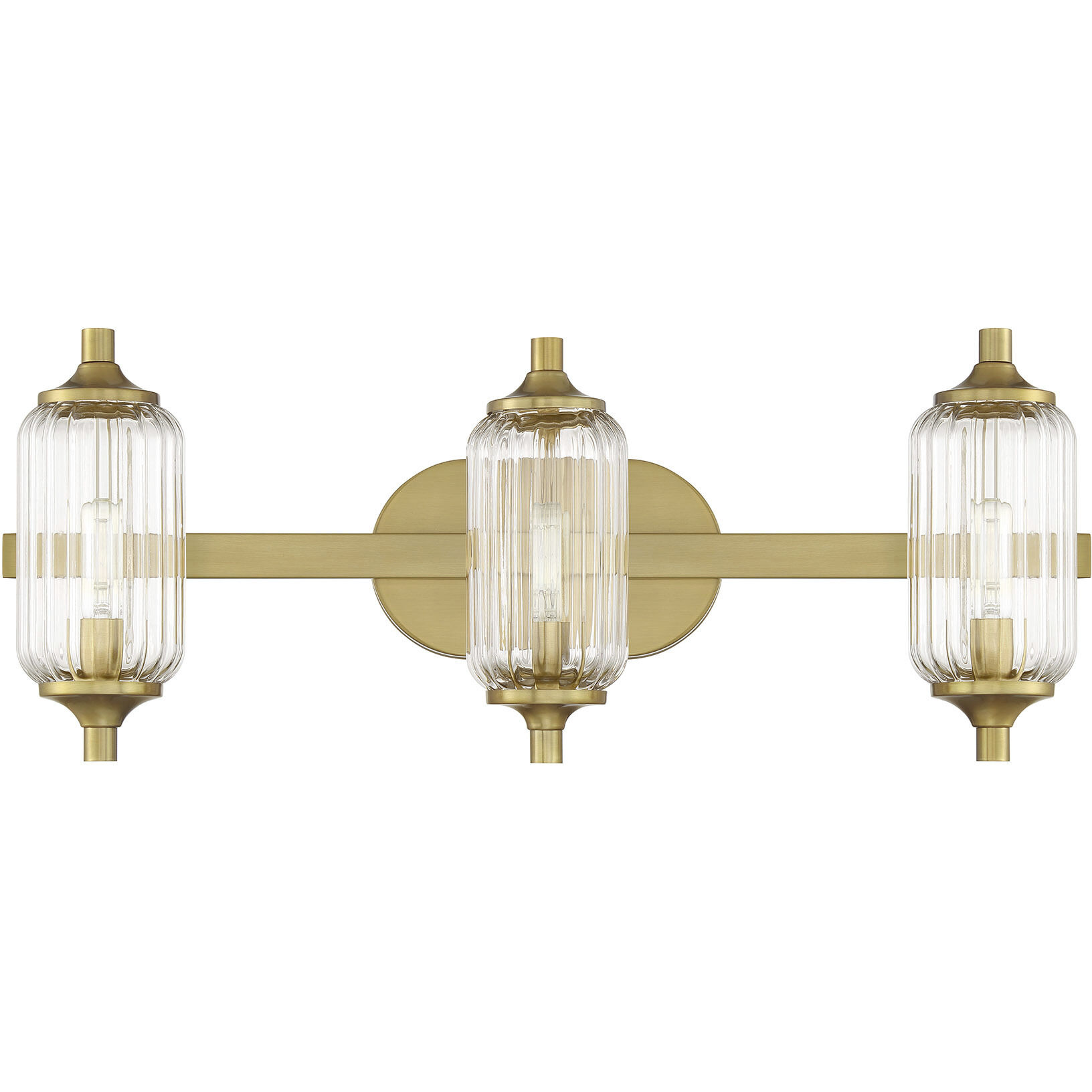 Holton 3 Light 24 inch Warm Brass Bathroom Vanity Light Wall Light