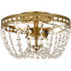 Kylie 3 Light 10 inch Brass Flush Mount Ceiling Light