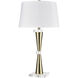 Brandt 32 inch 150.00 watt Gold with Clear Table Lamp Portable Light