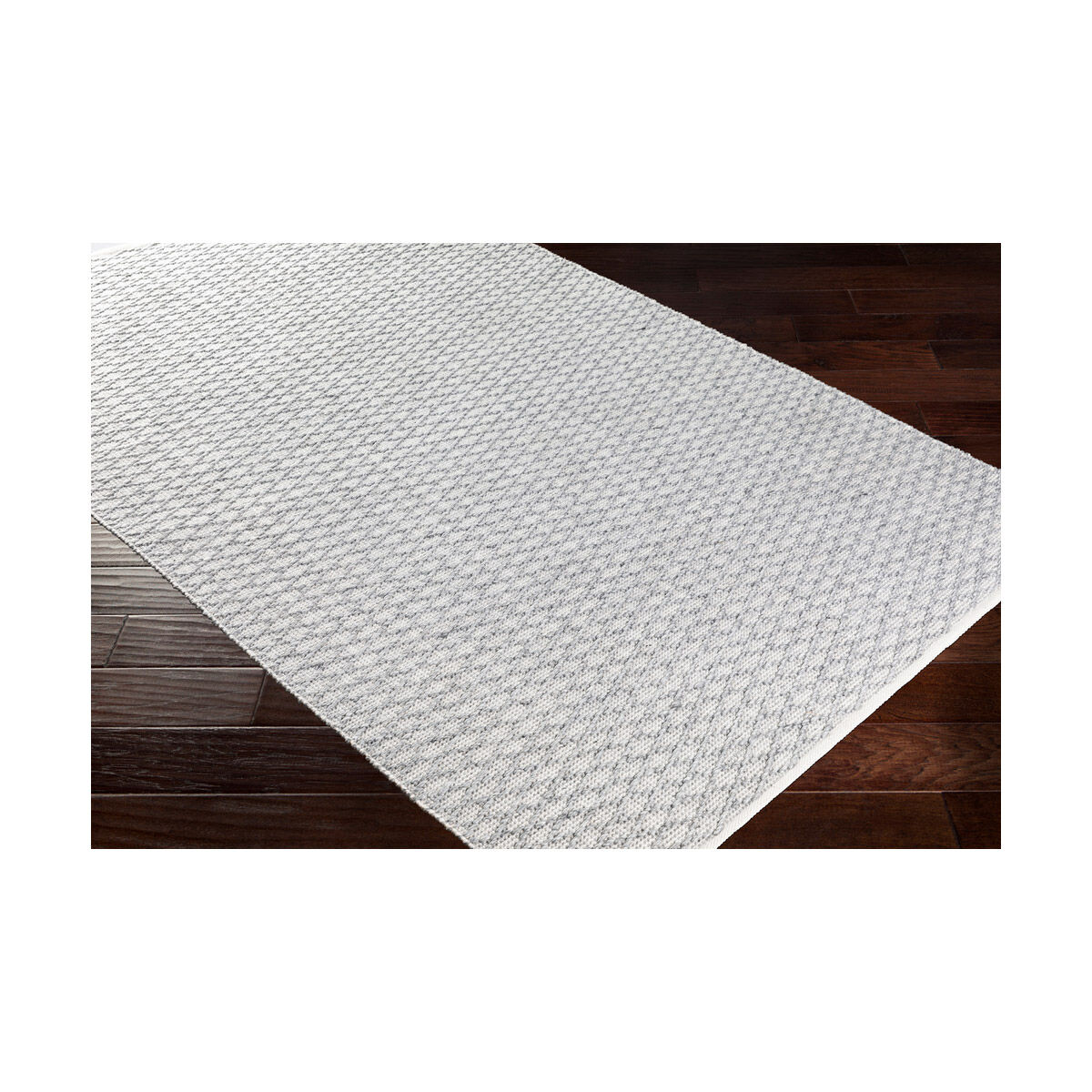 Modena 120 X 96 inch Gray/White Handmade Rug in 8 x 10, Rectangle