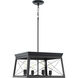 Briarwood 4 Light 20 inch Textured Black Chandelier Ceiling Light