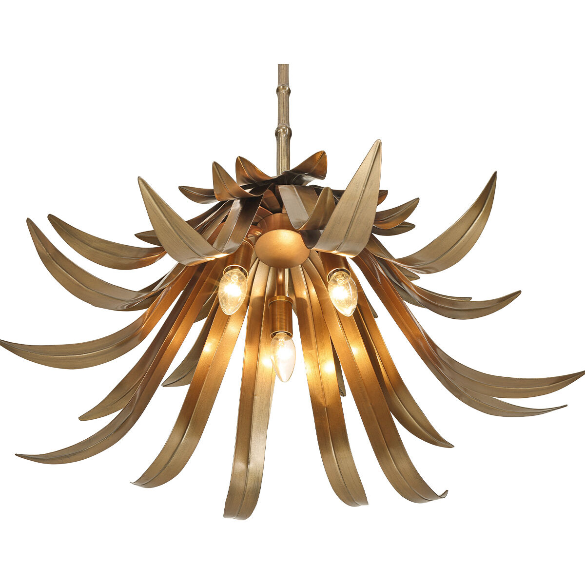 Kagra 3 Light 24 inch Brass Chandelier Ceiling Light