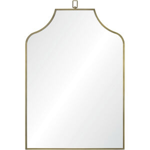 Calliope 45 X 30 inch Clear and Antique Brushed Brass Wall Mirror