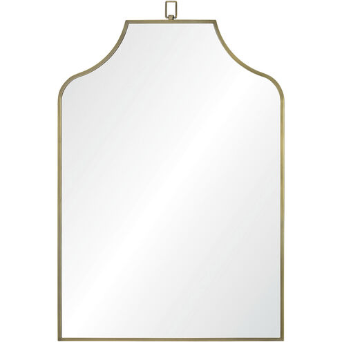 Calliope 45 X 30 inch Clear and Antique Brushed Brass Wall Mirror