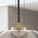 Sean Lavin Kapoor LED Clear/Natural Brass Pendant Ceiling Light, Integrated LED