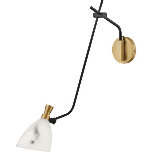 Sinclair LED 5 inch Heritage Brass with Black Indoor Wall Sconce Wall Light