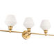 Gene 3 Light 28 inch Brass Wall sconce Wall Light