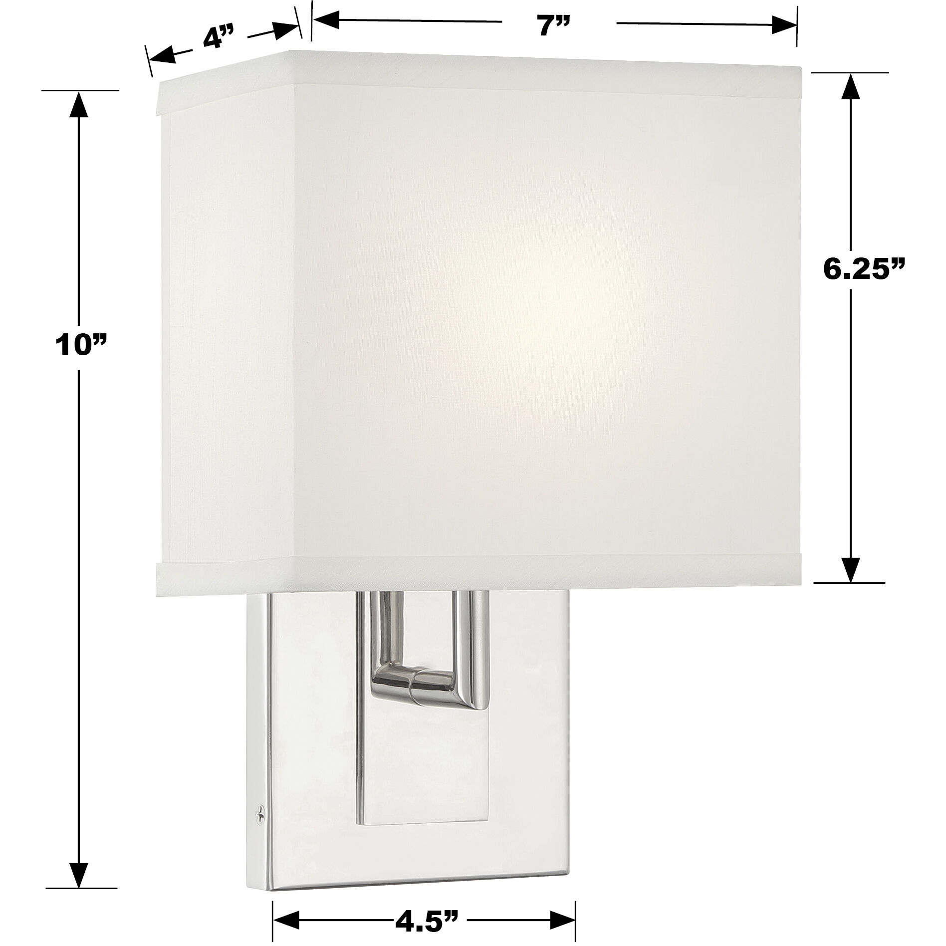 Brent Bath Sconce Wall Light in Polished Nickel