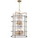 Burford LED 20.5 inch Brass and Black Chandelier Ceiling Light