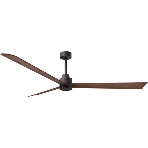 Atlas Alessandra 72 inch Textured Bronze with Walnut Blades Indoor/Outdoor Ceiling Fan