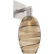 Ellisse 1 Light 6.5 inch Beige Silver Indoor Sconce Wall Light in Metallic Beige Silver, Ellisse Bronze