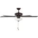 Linden DC 52 LED 52 inch Bronze with Silver Blades Ceiling Fan