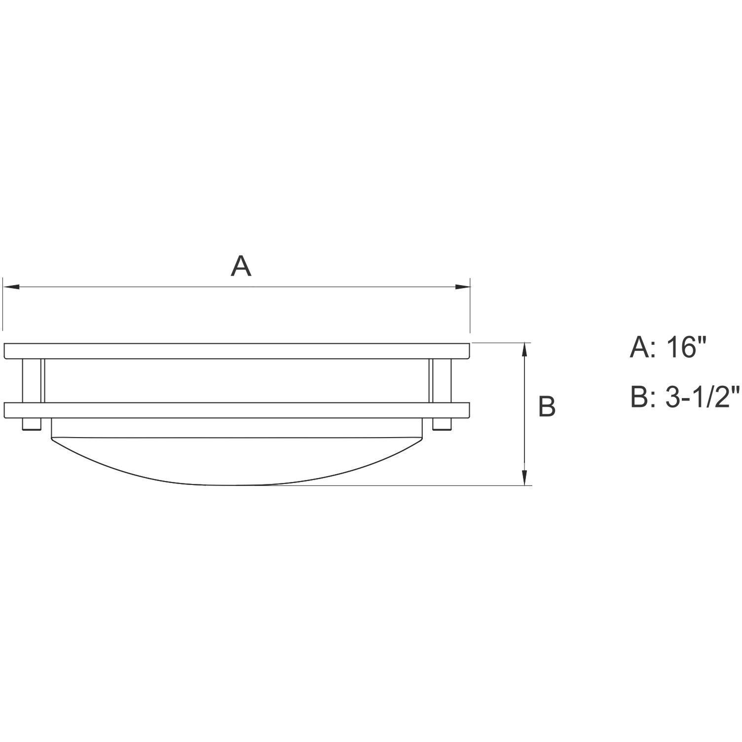 Horizon LED 16 inch Satin Nickel Flush Mount Ceiling Light