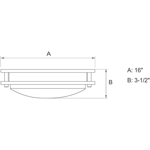 Horizon LED 16 inch Satin Nickel Flush Mount Ceiling Light