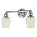 Union Square Liberty 2 Light 15 inch Polished Nickel Bathroom Wall Sconce Wall Light