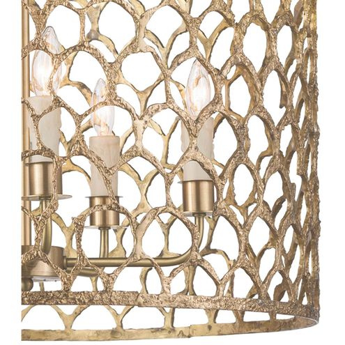 Cabana 5 Light 23 inch Natural Brass Chandelier Ceiling Light