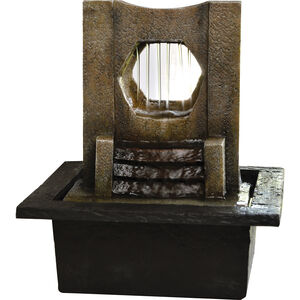 Edgewater Stone and Brown Tabletop Water Fountain, Indoor/Outdoor