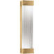 Crystal Bakehouse 2 Light 7 inch Silver ADA Sconce Wall Light in Gold Leaf, Crystal Shard Studio Glass, Indoor Only