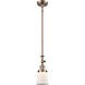 Franklin Restoration Canton LED 6.5 inch Antique Copper Mini Pendant Ceiling Light in Matte White, Franklin Restoration