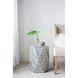 Hexagon 18.1 inch Black and White Stool, Hexagon