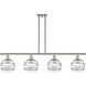 Ballston Rochester 4 Light 48 inch Polished Nickel Stem Hung Island Light Ceiling Light