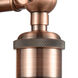 Ballston Ellery LED 4.5 inch Antique Copper Sconce Wall Light in Clear Glass, Ballston