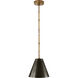 Thomas O'Brien Goodman 1 Light 10 inch Hand-Rubbed Antique Brass Hanging Shade Ceiling Light in Bronze, Petite