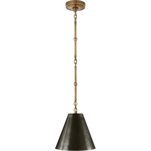 Visual Comfort Thomas O'Brien Goodman 1 Light 10 inch Hand-Rubbed Antique Brass Hanging Shade Ceiling Light in Bronze TOB5089HAB-BZ - Open Box