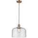 Franklin Restoration Bell LED 12 inch Antique Copper Mini Pendant Ceiling Light in Seedy, Franklin Restoration