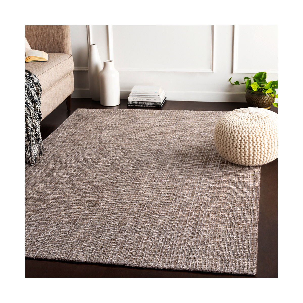 Tatyana 90 X 60 inch Dark Brown/Light Gray Rugs, Rectangle