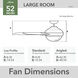 Timpani 52 inch Fresh White Ceiling Fan