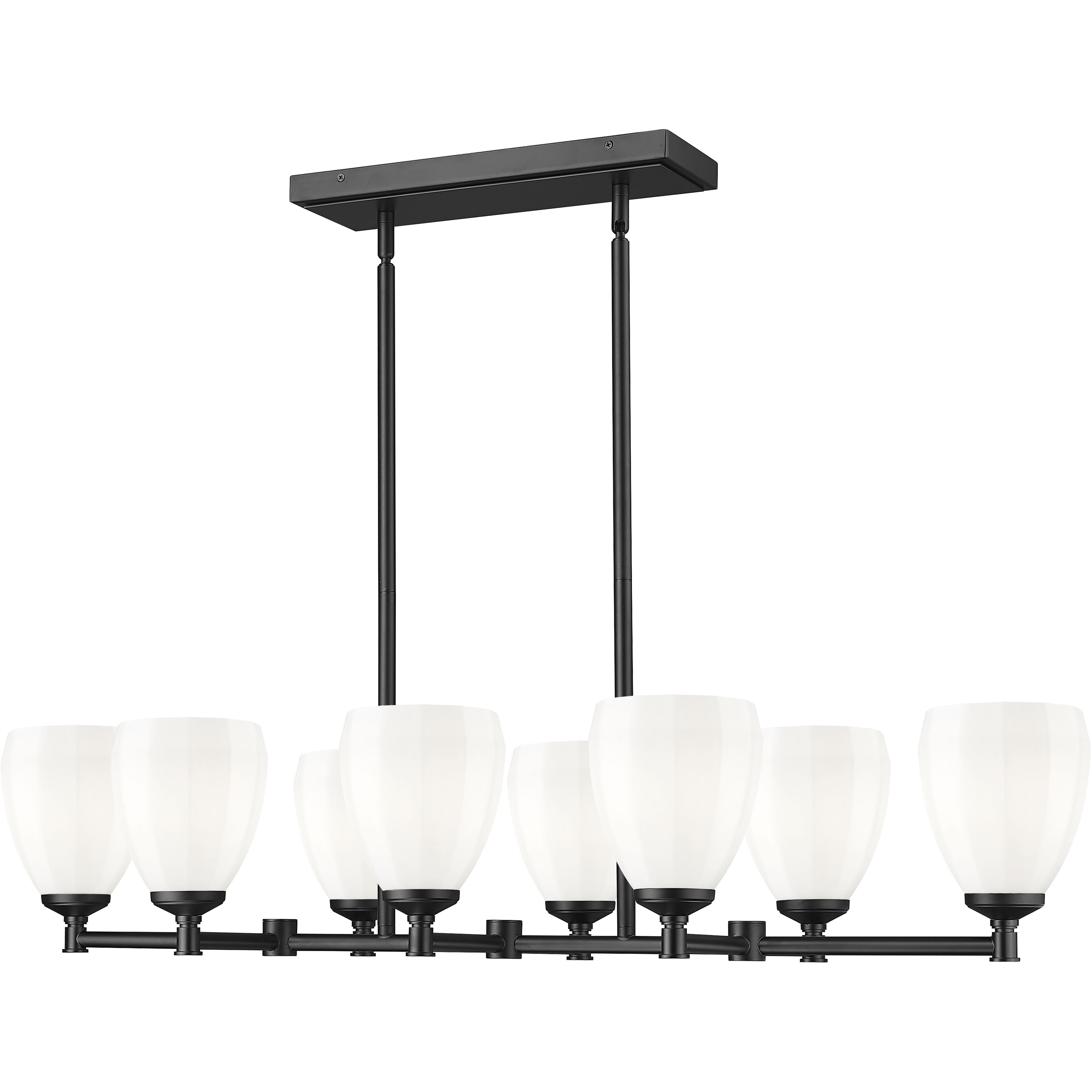 Oren Linear Chandelier Ceiling Light in Matte Black