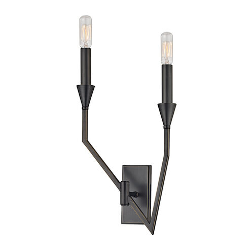 Archie 2 Light 8.75 inch Old Bronze ADA Wall Sconce Wall Light in Left