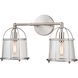 Merrick 2 Light 17 inch Satin Nickel Vanity Light Wall Light