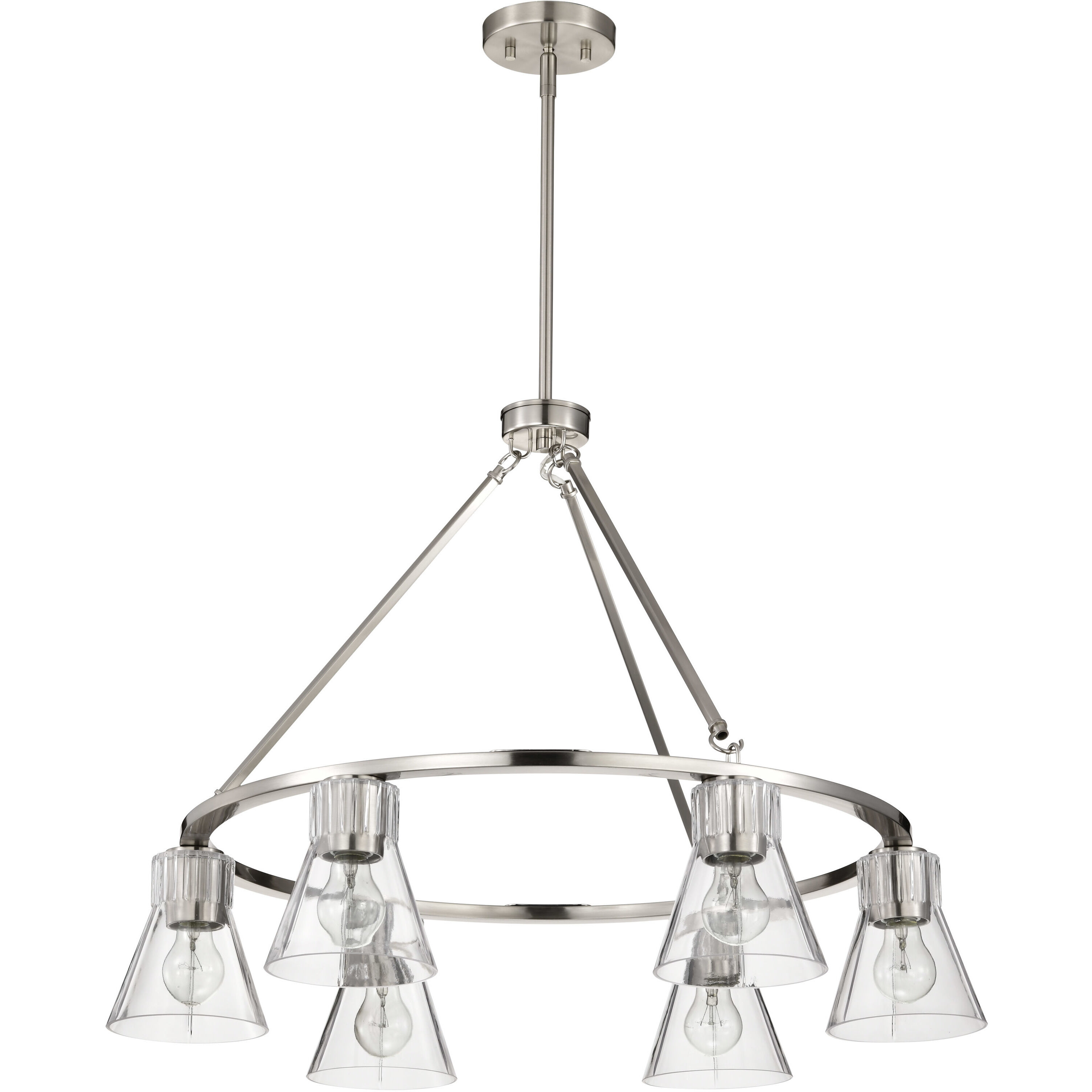 Gianna 30 inch Brushed Nickel Chandelier Ceiling Light