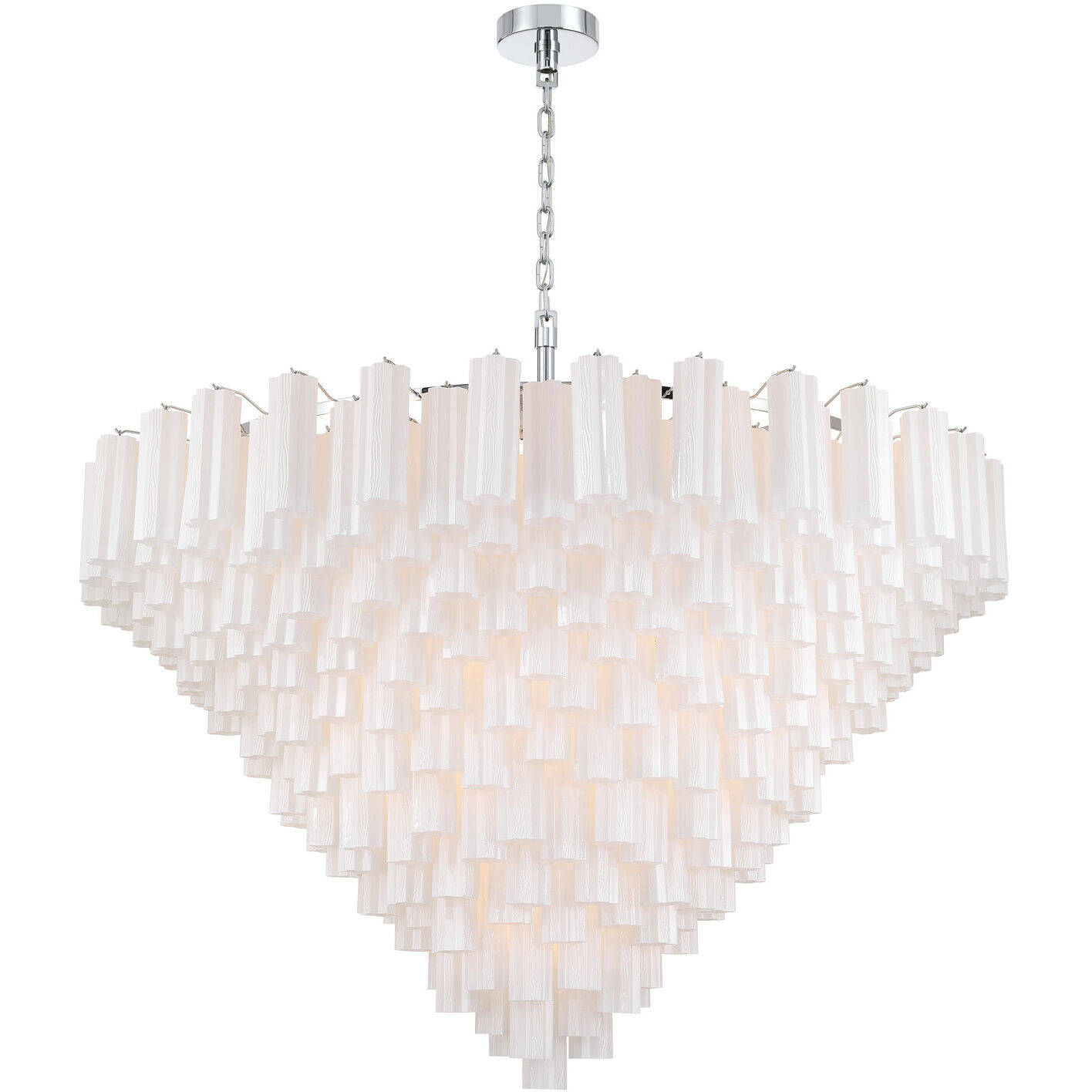 Addis 40 Light 62 inch Polished Chrome Chandelier Ceiling Light