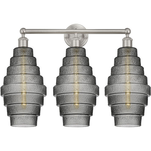 Cascade 3 Light 26 inch Satin Nickel Bath Vanity Light Wall Light in Smoked