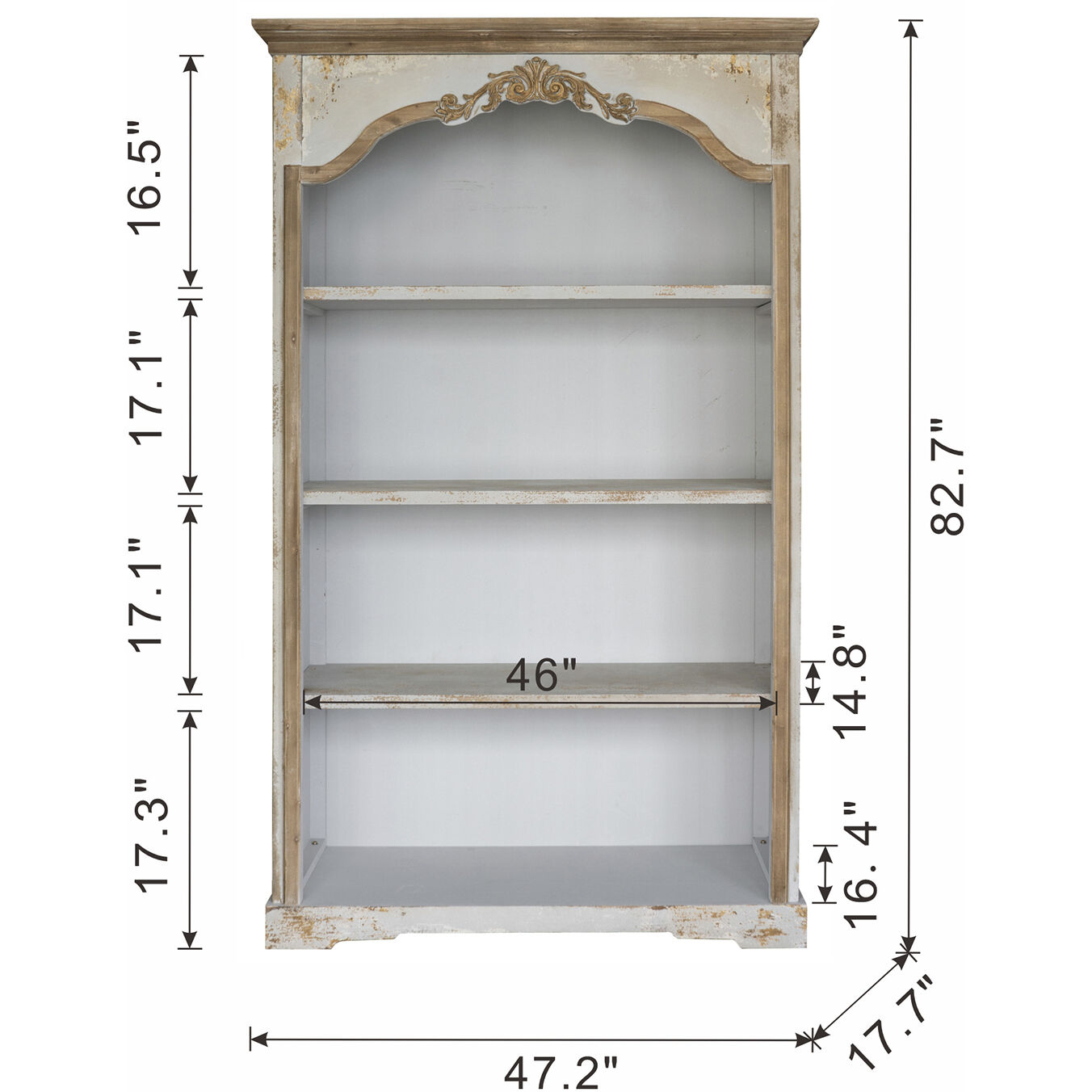 Anita White/Beige Bookshelf