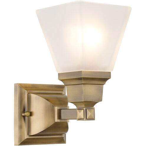 Mission 1 Light 5 inch Antique Brass Wall Sconce Wall Light