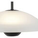 Umbra 1 Light 14 inch Black Pendant Ceiling Light in Opal Glass Shade